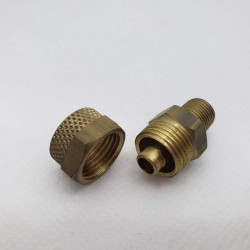 Emenda Reta 1/8 NPT x Rosca 1/4 x 1,25 