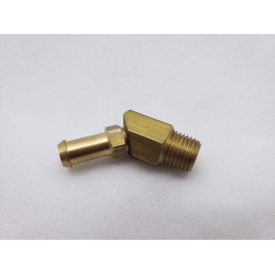 Cotovelo Latão 45º BM 3/8 Liso x Rosca 1/4 NPT