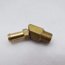Cotovelo Latão 45º BM 3/8 Liso x Rosca 1/4 NPT
